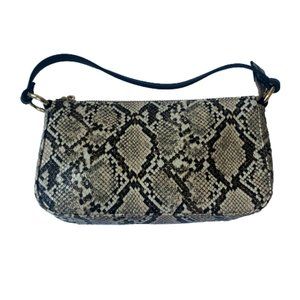 Frasier Sterling Snakeskin Shoulder Bag